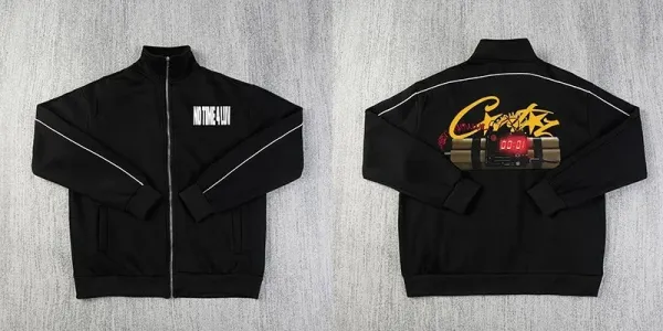 No Time 4 Uv x C4U Bomb Graphic Track Jacket Black - 1