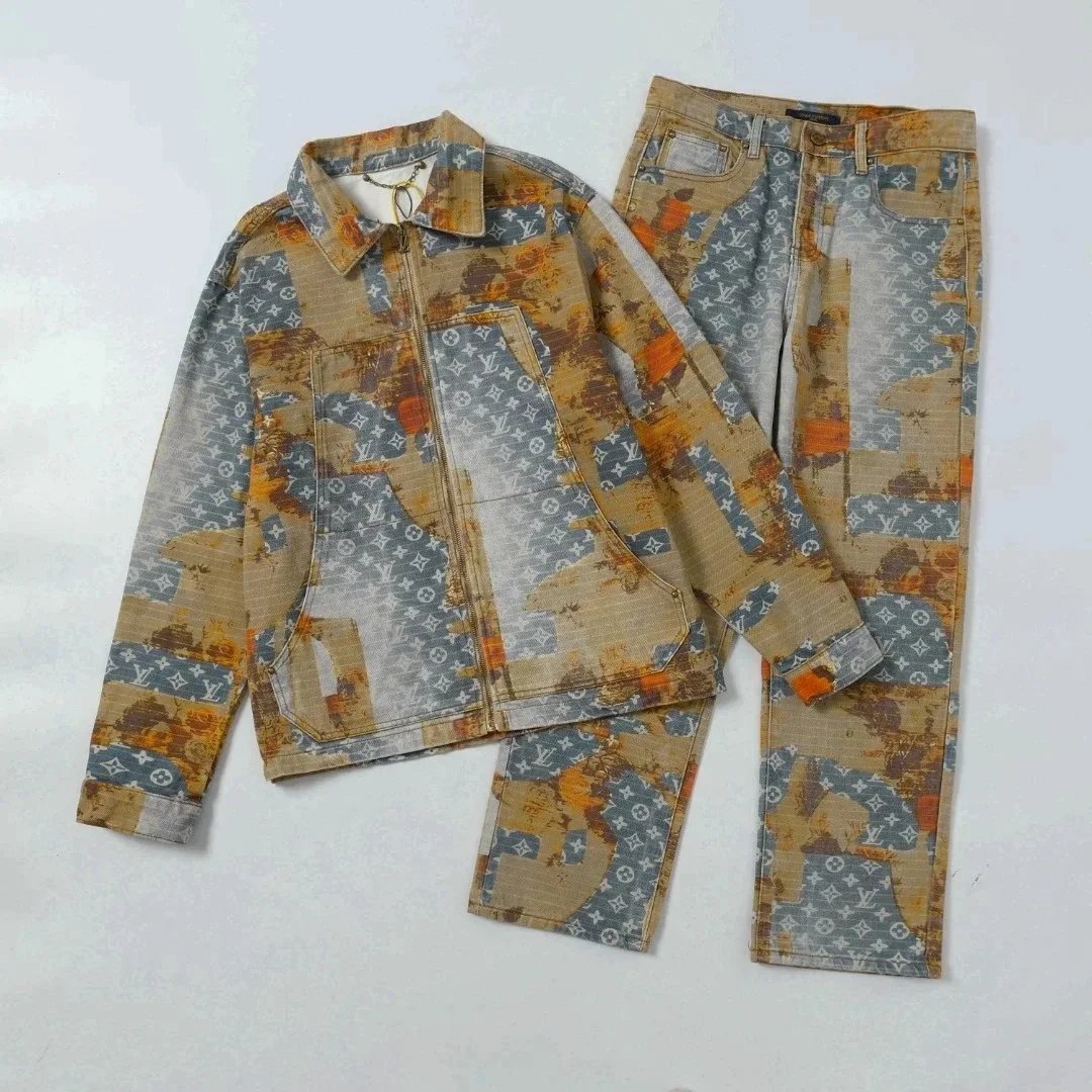 Louis Vuitton Men's Denim Jacket and Pants Set
