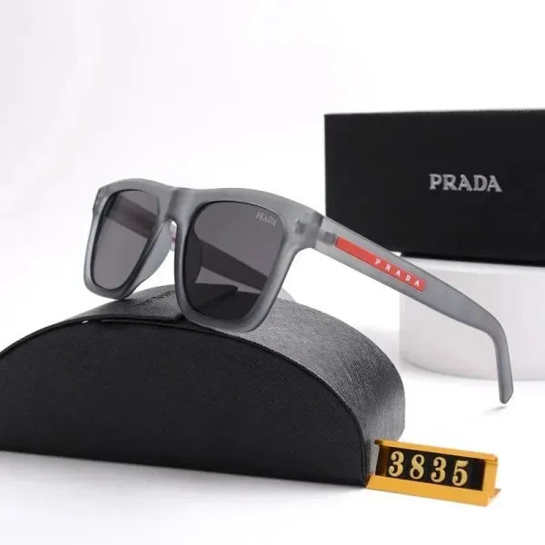 Prada PR 52XS Gray Transparent Frame Sunglasses - 1