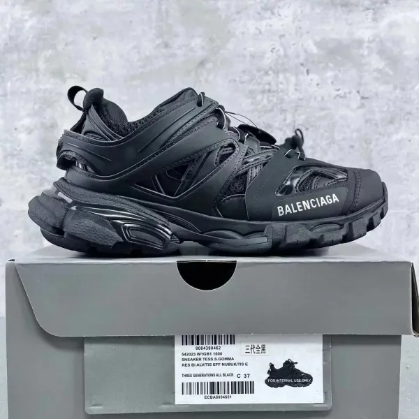 Balenciaga Triple S All Black Sneakers - 1