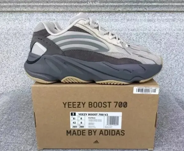 Adidas Yeezy Boost 700 V2 Gray Sneakers - 8