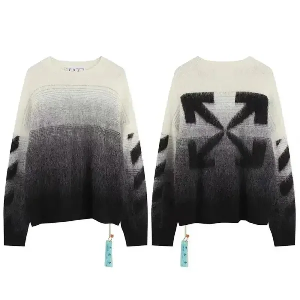 Off-White Gradient Arrow Knit Sweater - 1