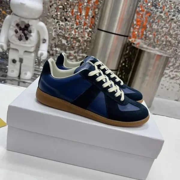 Maison Margiela Replica Sneakers Silver Metallic Suede Sneakers - 6