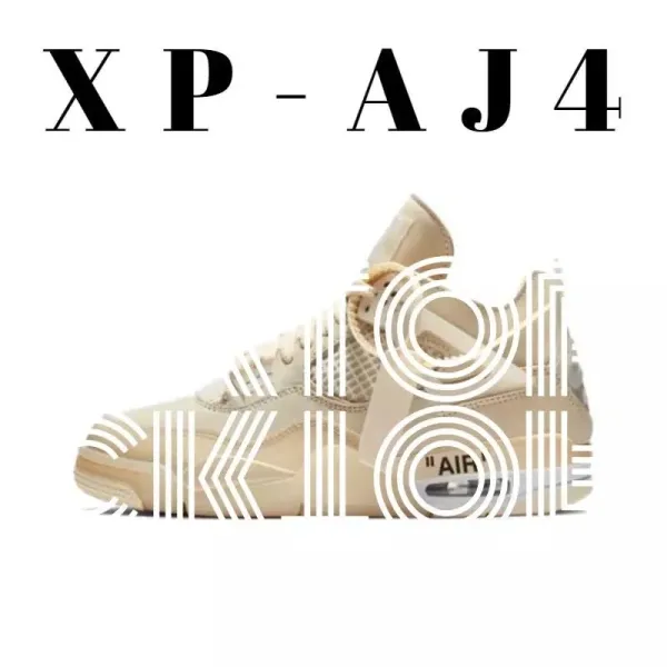 Off-White x Air Jordan 4 Sail Sneakers - 1
