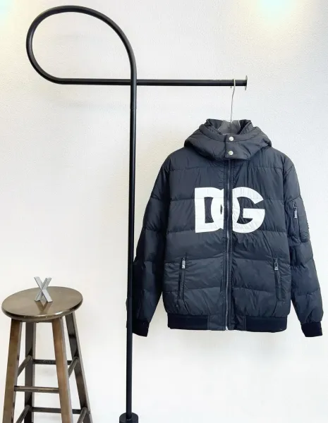 Dolce & Gabbana DG Logo Puffer Jacket Black - 1