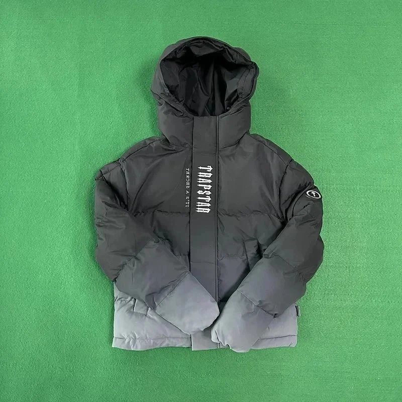 Trapstar Gradient Hooded Down Jacket Black/Gray - 1