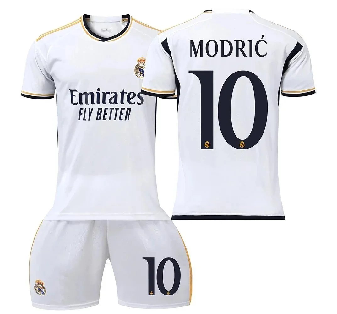 Real Madrid Modrić #10 Home Kit White Jersey and Shorts - 1