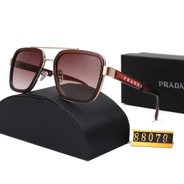 Prada Square Frame Brown Gradient Sunglasses - 1