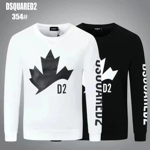 Dsquared2 Square Logo Crewneck Sweatshirt Black and White - 9