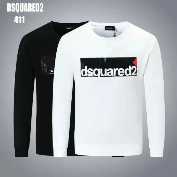 Dsquared2 Square Logo Crewneck Sweatshirt Black and White - 10