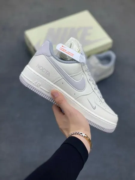Nike Air Force 1 Low NOCTA White Gray Sneakers - 1