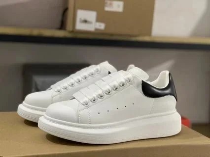 Alexander McQueen Oversized Sneakers White with Royal Blue Accents Sneakers - 6