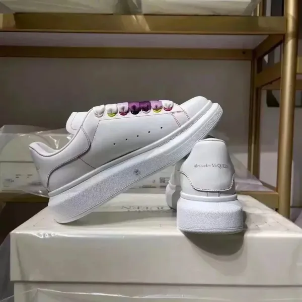 Alexander McQueen Oversized Sneaker White with Transparent Pink Sole Sneakers - 7