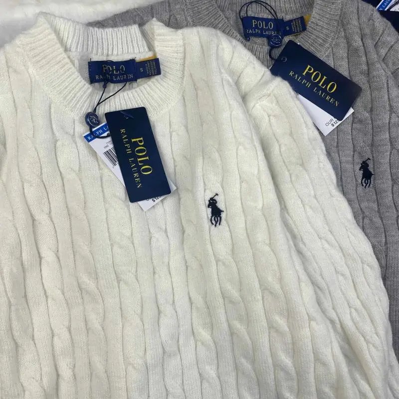 Ralph Lauren Cable Knit Cardigan White Sweater - 6