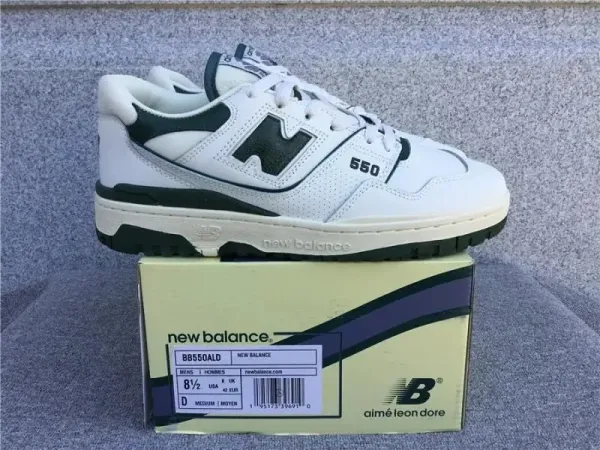 New Balance 550 White Navy Beige Sneakers - 4