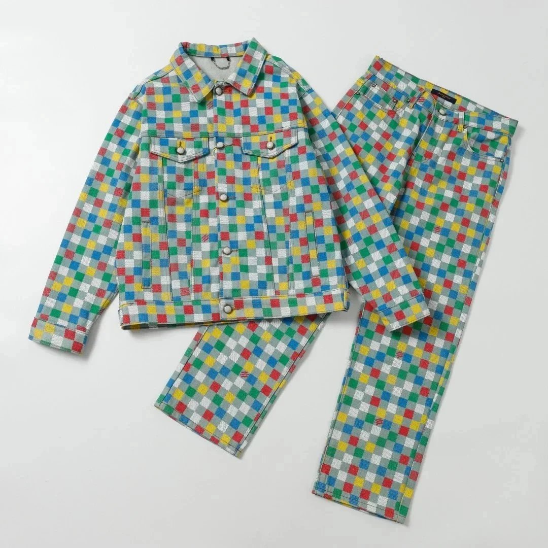 Louis Vuitton Men's Denim Jacket and Pants Set