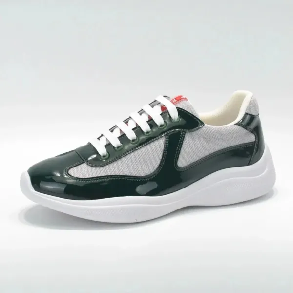 Prada Linea Rossa Nylon and Patent Leather Sneakers - 1