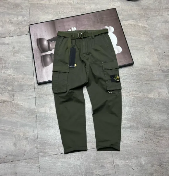 Stone Island Cargo Pants Army Green Pants - 1