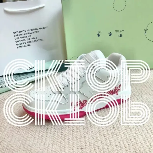 Off-White c/o Virgil Abloh x Nike Air Force 1 Low White Pink Sneakers - 1