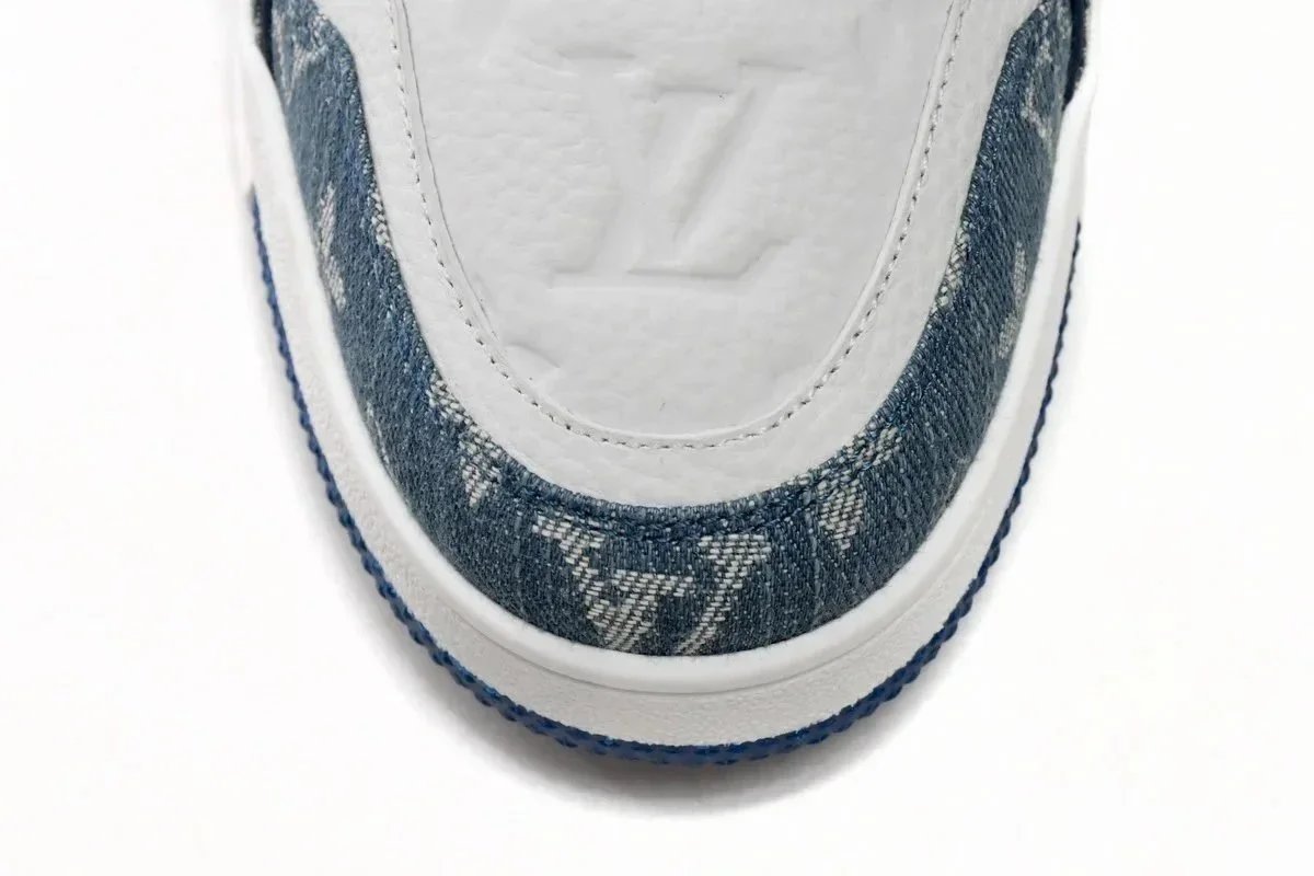 Louis Vuitton Trainer White Monogram Canvas Sneakers - 8