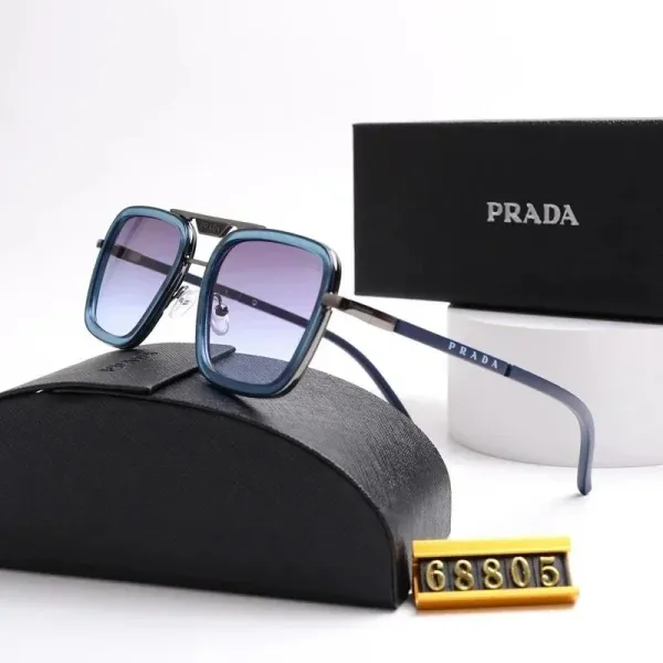 Prada Square Frame Gradient Blue Sunglasses - 1
