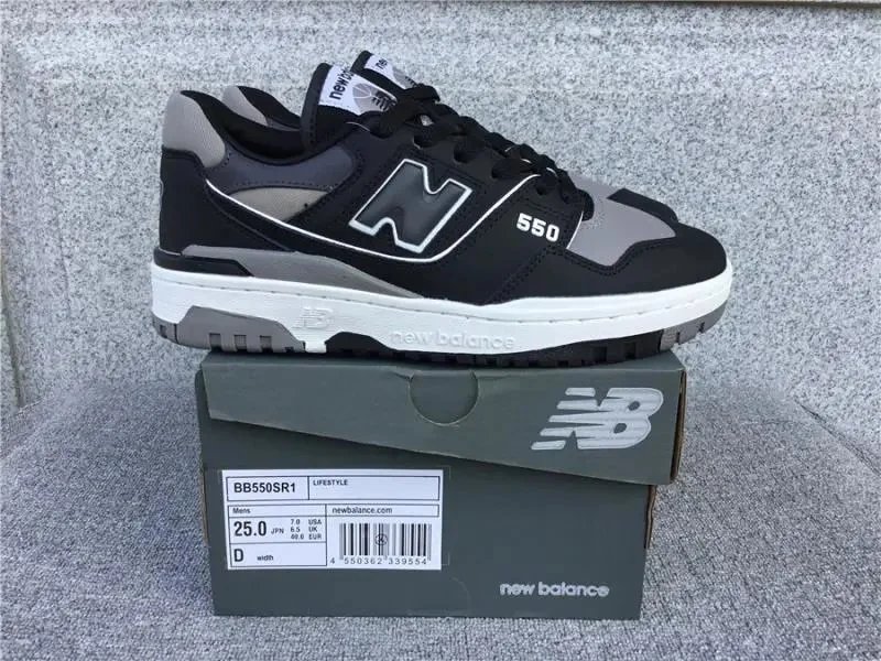 New Balance 550 White Navy Beige Sneakers - 5