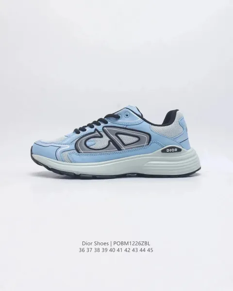 Dior B23 Light Blue Chunky Sneakers - 1
