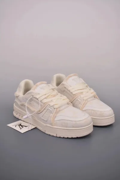 Louis Vuitton Trainer Monogram Denim Off-White Sneakers - 1
