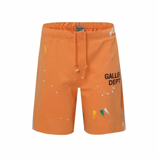 Gallery Dept. Paint Splatter Shorts Orange - 1