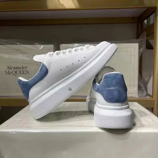 Alexander McQueen Oversized Sneaker White and Blue Chunky Sneakers - 1