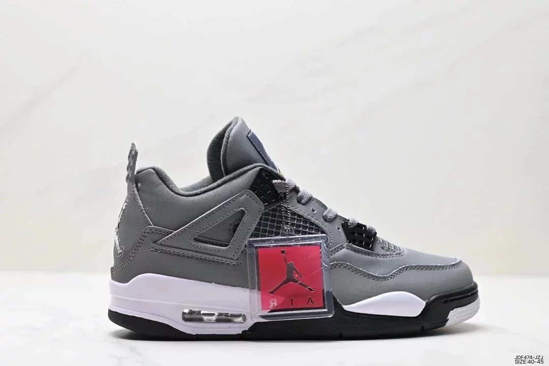 Air Jordan 4 Retro White Cement Grey Sneakers - 11