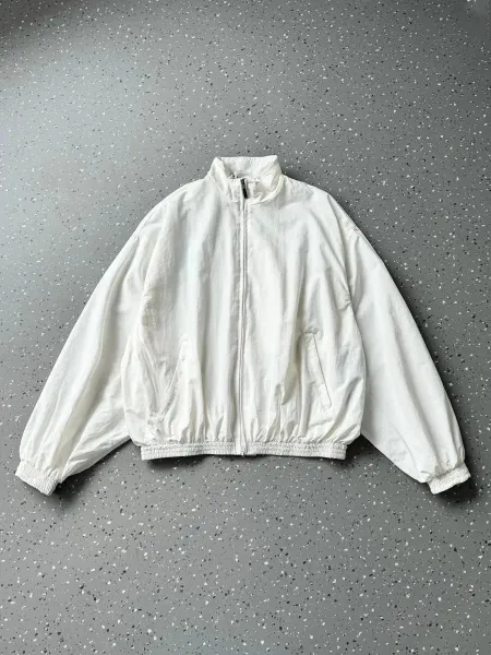 Design Oversized Windbreaker Jacket White - 1