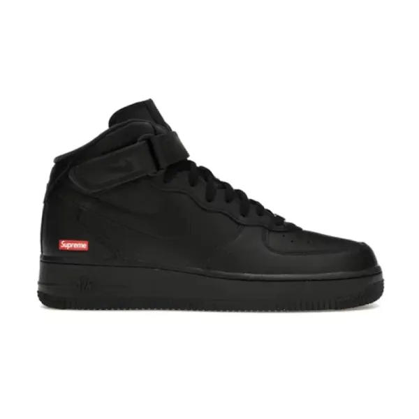 Supreme x Nike Air Force 1 Mid 'Black' Sneakers - 1