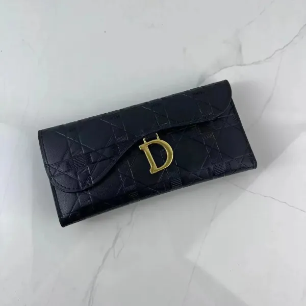 Dior Diorama Black Quilted Long Wallet - 1
