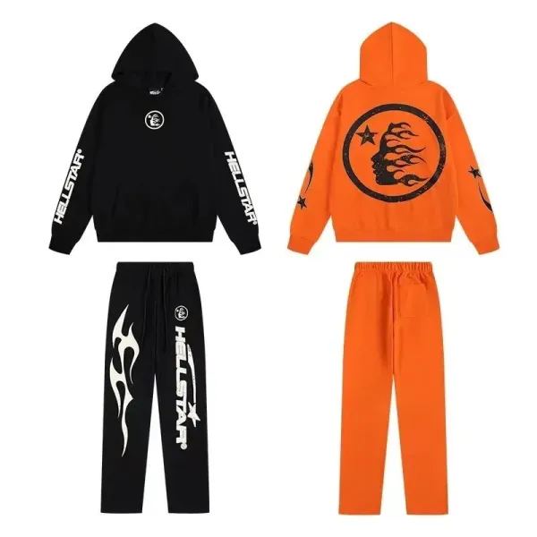 Hellstar Flame Logo Sweatpants Gray - 5