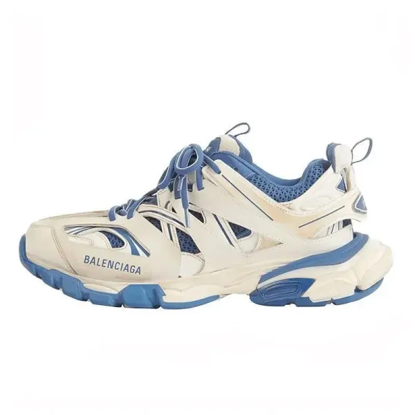 Balenciaga Track 2 Blue and Cream Chunky Sneakers - 1