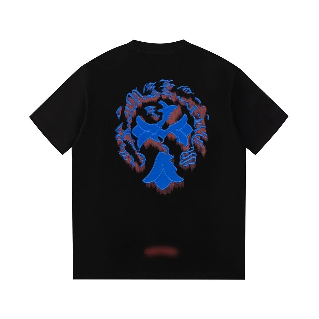 Off-White x Virgil Abloh 'Thorn Rose' Blue and Red Graphic T-Shirt - 1