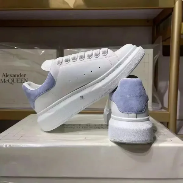 Alexander McQueen Oversized Sneaker White and Lavender Chunky Sneakers - 1