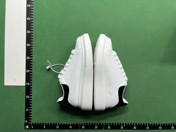 Alexander McQueen Oversized Sneaker White with Sky Blue Heel Tab Sneakers - 6