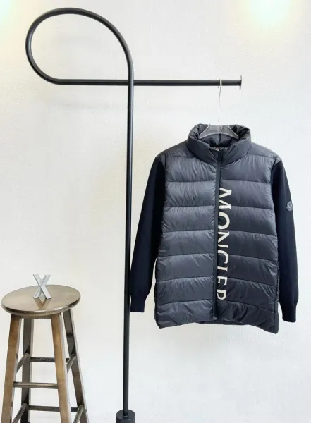 Moncler Genius Down Vest in Black with Logo Print - 1