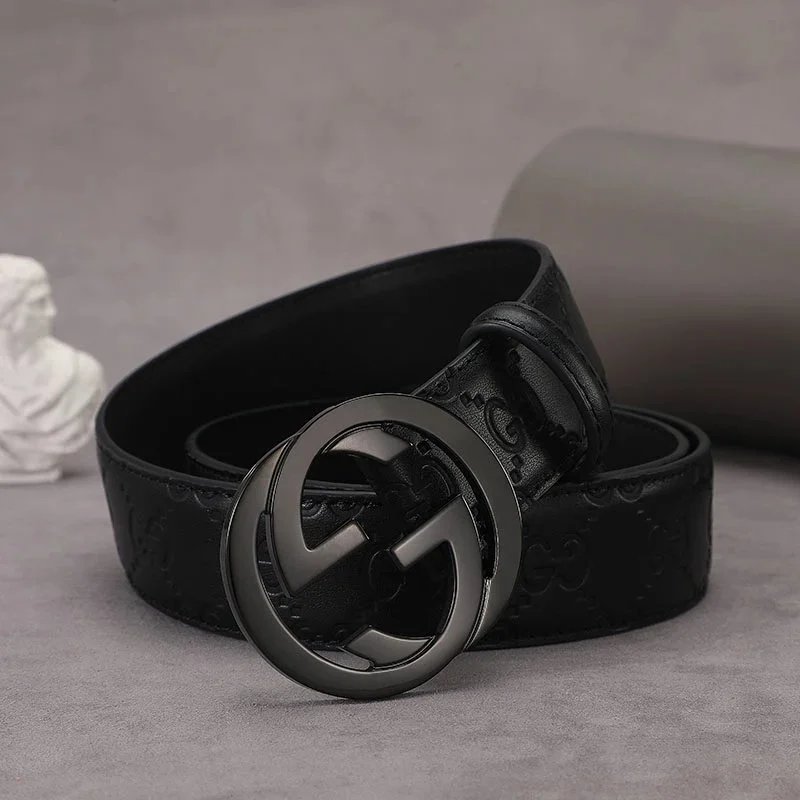 Gucci Interlocking G Belt Black Leather - 1