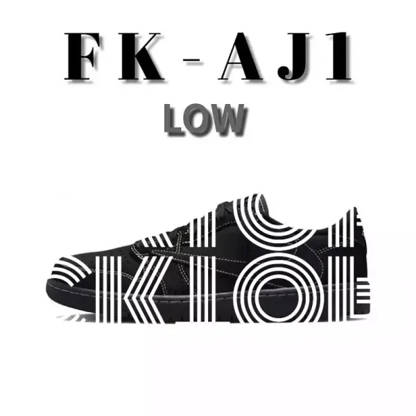 Air Jordan 1 Low FK Black Sneakers - 1