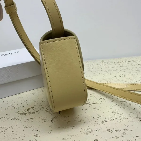 Celine Triomphe Mini Saddle Bag Beige Crossbody Bag - 5