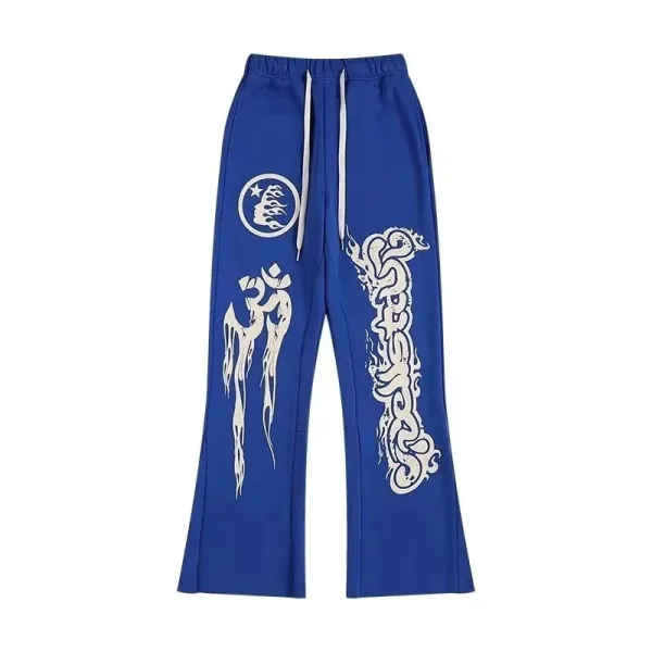 Hellstar Flame Logo Sweatpants Gray - 7