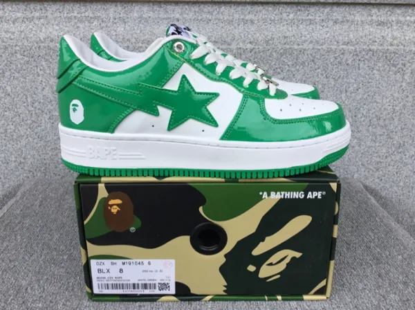 A Bathing Ape x Nike Air Force 1 Low White Sneakers - 10