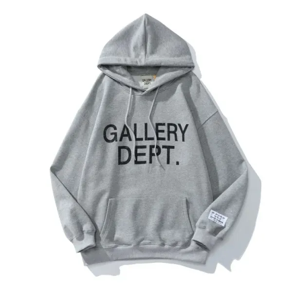 Gallery Dept. Logo Hoodie Light Gray Hoodie - 10