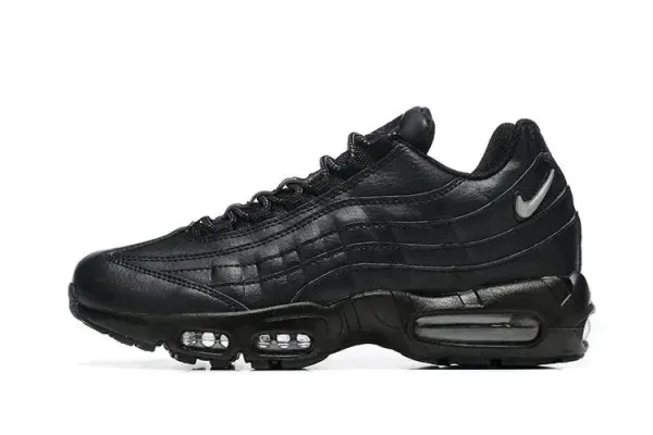 Nike Air Max 95 Black Leather Sneakers - 1