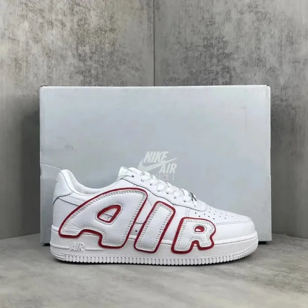Nike Air Force 1 Low 'AIR' Logo White Red Sneakers - 1