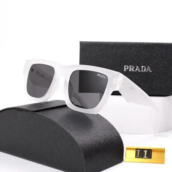 Prada PR 02XS White Translucent Acetate Sunglasses - 1