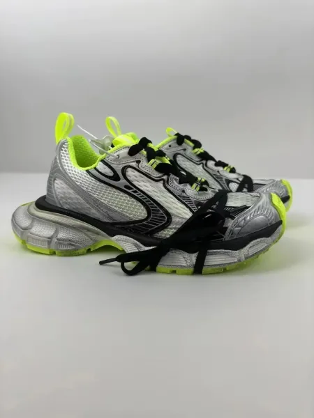 Asics Gel-Kayano 14 Silver Neon Green Chunky Sneakers - 1